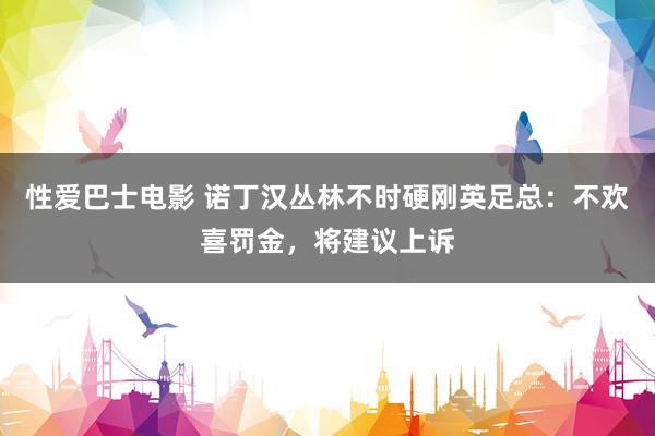 性爱巴士电影 诺丁汉丛林不时硬刚英足总：不欢喜罚金，将建议上诉