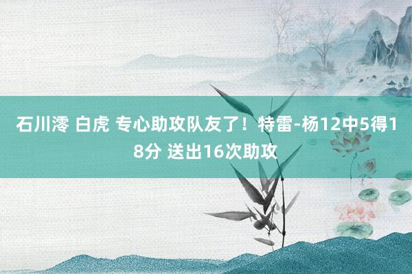 石川澪 白虎 专心助攻队友了！特雷-杨12中5得18分 送出16次助攻