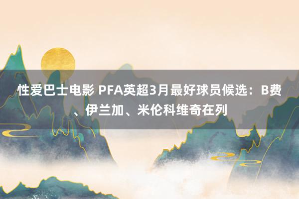 性爱巴士电影 PFA英超3月最好球员候选：B费、伊兰加、米伦科维奇在列